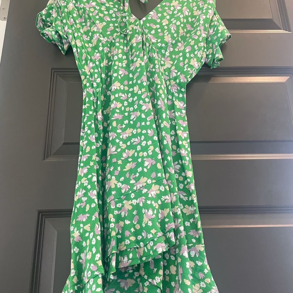 Rue Stiic green mini dress with low back